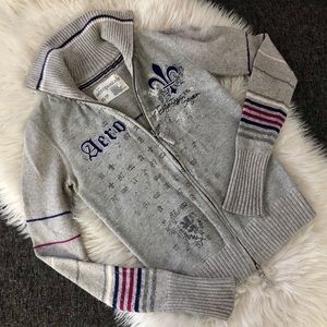 Aeropostale Est.87⚜️Full-Zip Embroidered Sweater⚜️